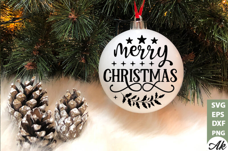 Merry christmas Round Sign SVG