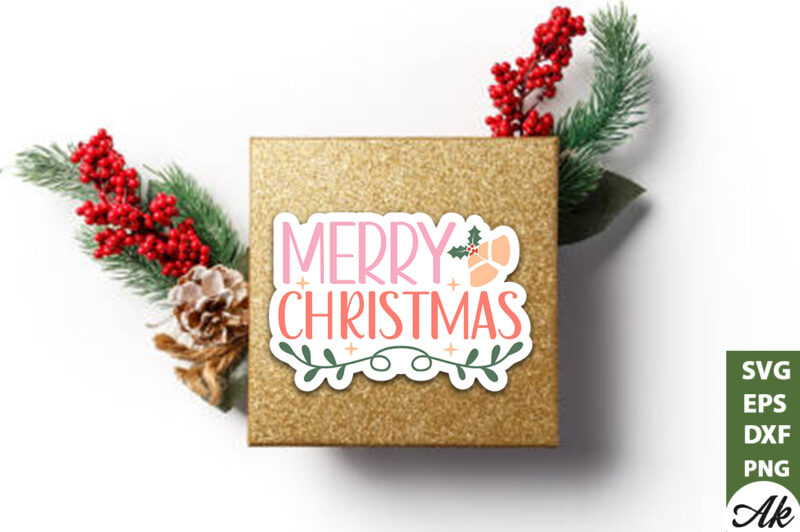 Merry christmas Stickers Design