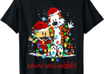 Merry christmas calvins and arts comics hobbes gift for fans T-Shirt