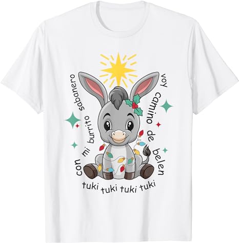 Mi Burrito Sabanero Mexican Tuki Tuki Donkey Latino Xmas T-Shirt