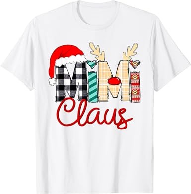 Mimi Claus Reindeer Christmas T Shirt T-Shirt - Buy t-shirt designs