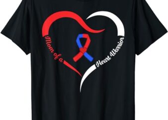 Mom Of A Heart Warrior CHD Awareness Surgery Survivor Aids T-Shirt