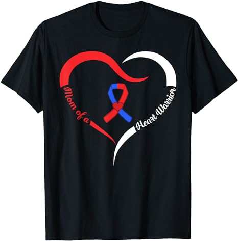 Mom Of A Heart Warrior CHD Awareness Surgery Survivor Aids T-Shirt