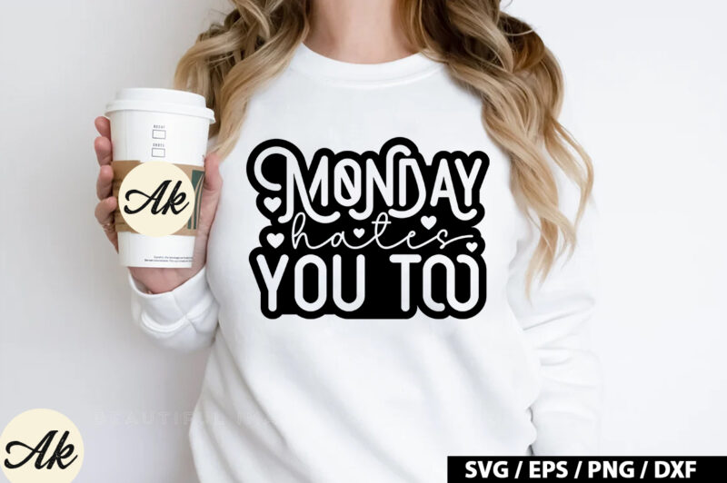 Monday hates you too Retro SVG