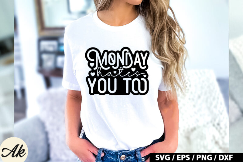 Monday hates you too Retro SVG