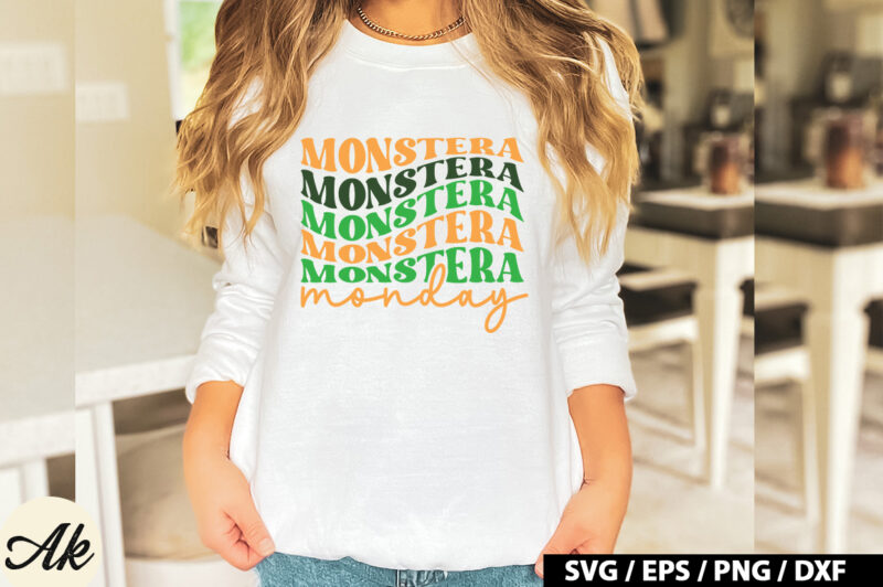 Monstera monday Retro SVG