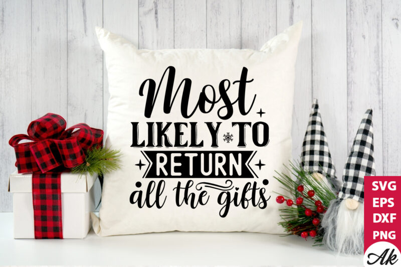 Most likely to return all the gifts SVG