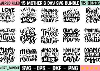 Mothers Day SVG Bundle t shirt designs for sale