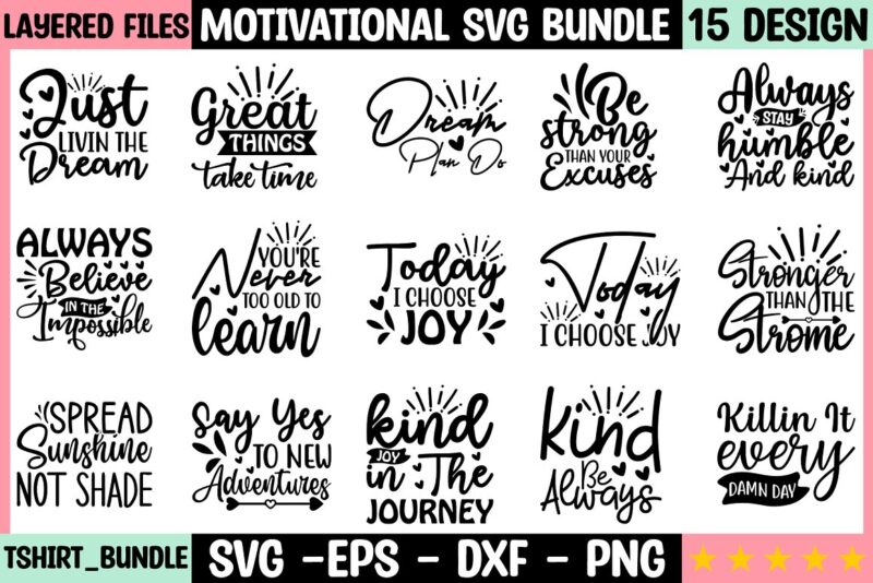 Motivational SVG Bundle