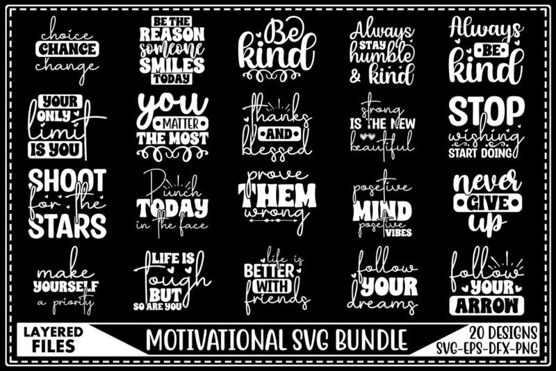 Motivational SVG Bundle