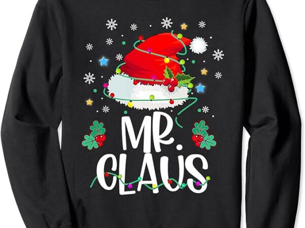 Mr and mrs claus couples matching christmas pajamas santa sweatshirt 1
