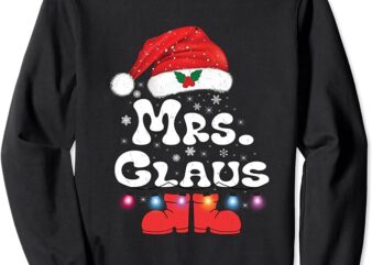 Mr and Mrs Claus Couples Matching Christmas Pajamas Santa Sweatshirt