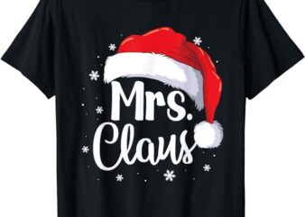 Mrs. Claus Christmas Couples Matching His And Her Pajama T-Shirt