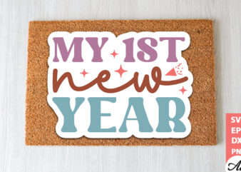 My 1st new year Stickers Design