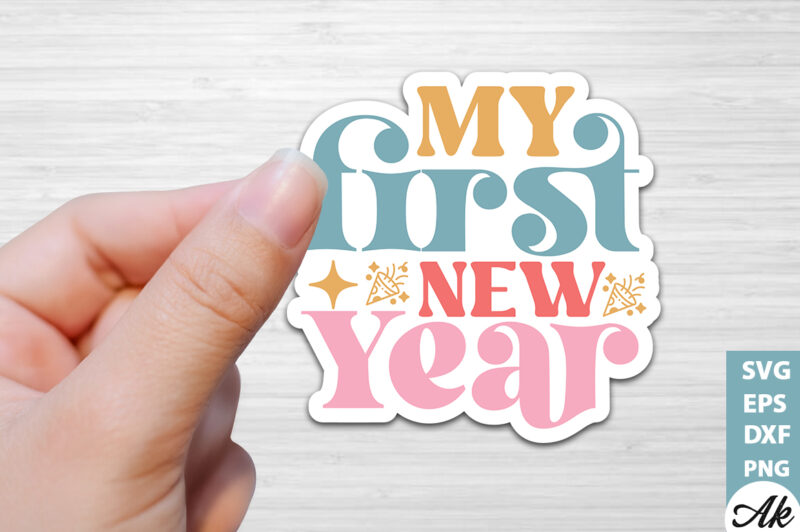 My first new year Stickers Design