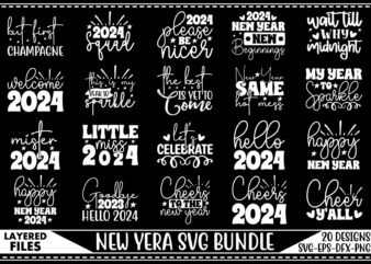 New Year SVG Bundle T shirt vector artwork