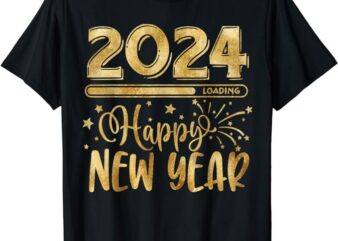 New Years Eve Party Supplies 2024 Happy New Year Fireworks T-Shirt 2