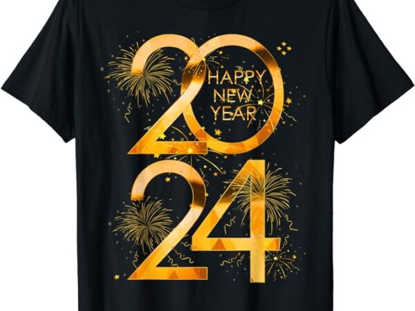 New years eve party supplies 2024 happy new year fireworks t-shirt 5