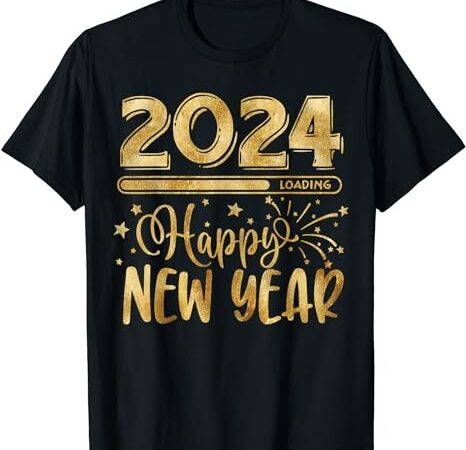 New years eve party supplies 2024 happy new year fireworks t-shirt