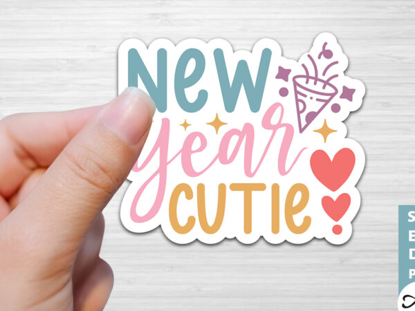 New year cutie stickers design