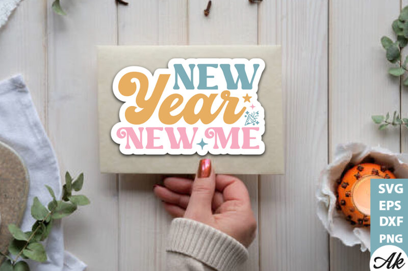 New year new me Stickers Design