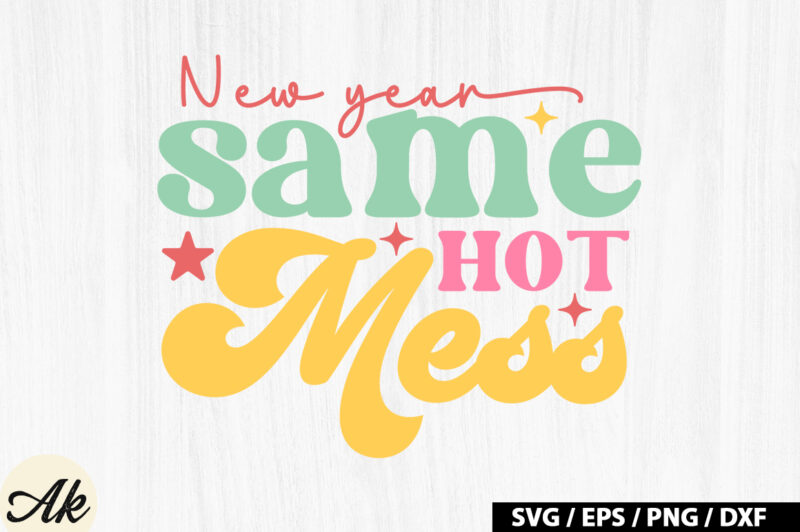 Retro New Year SVG Bundle