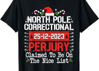 North Pole Correctional Perjury Matching Family Christmas T-Shirt