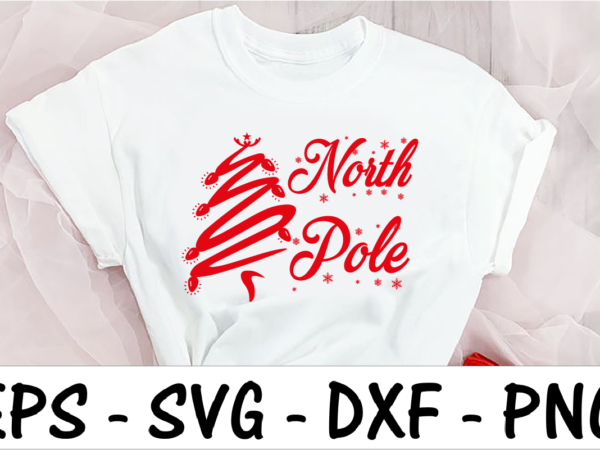 North pole T shirt vector artwork