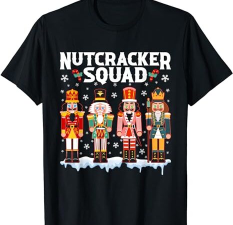Nutcracker squad holiday christmas xmas pajama t-shirt