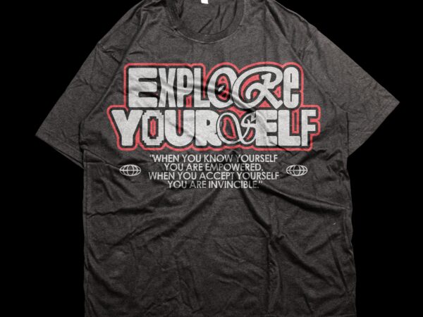 Explore yourself brutalist style tshirt design