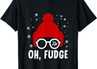Oh a Fudge Funny Christmas Saying Vintage Xmas Santa Hat T-Shirt