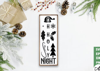 Oh holy night porch sign SVG