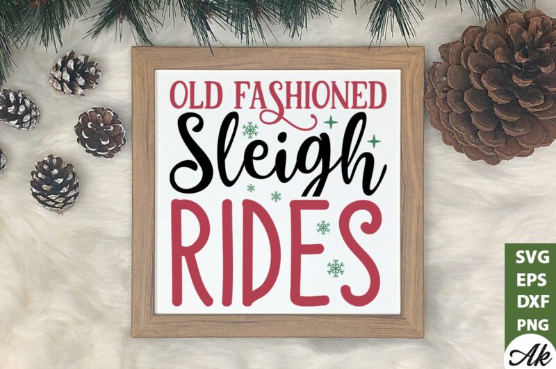 Old fashioned sleigh rides Sign Making SVG