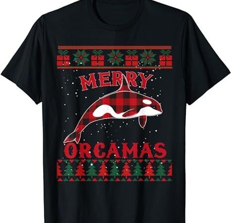 Orca killer whales pajama shirt ugly christmas sweater t-shirt