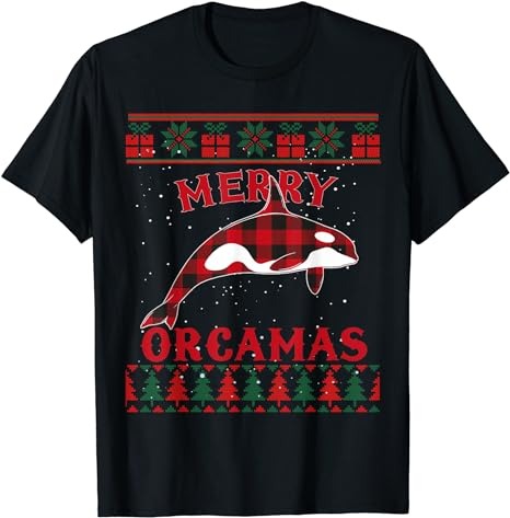Orca Killer Whales Pajama Shirt Ugly Christmas Sweater T-Shirt