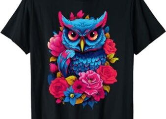 Owl Graphic Tee For Women Teens Girls T-Shirt