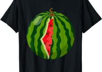 Palestine Map Watermelon Arabic Calligraphy T-Shirt