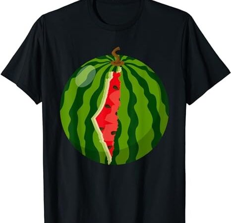 Palestine map watermelon arabic calligraphy t-shirt