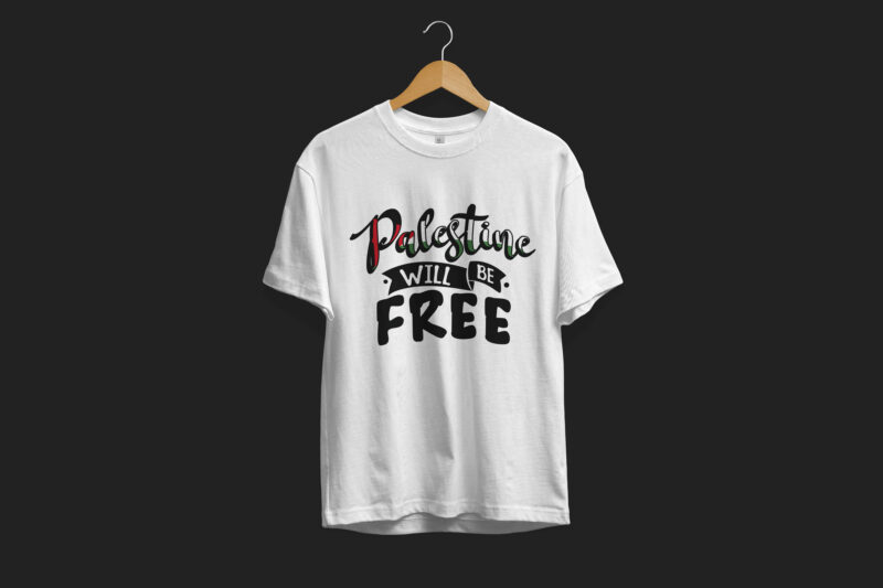 Palestine will be free, Typography motivational quotes