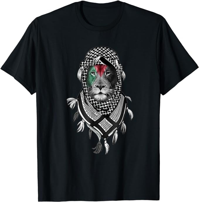 Palestinian Lion Free Palestine Free Gaza Palestine Flag T-Shirt