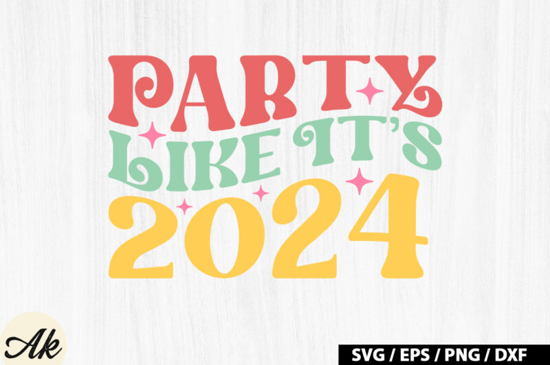 Party like it’s 2024 Retro SVG