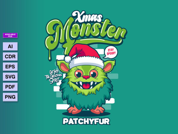 Patchyfur t shirt illustration