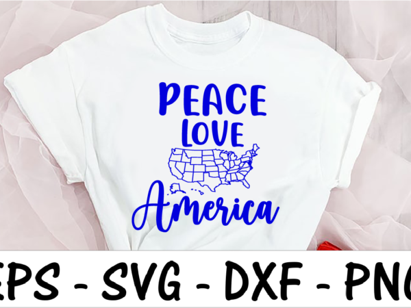 Peace love america 2 t shirt illustration