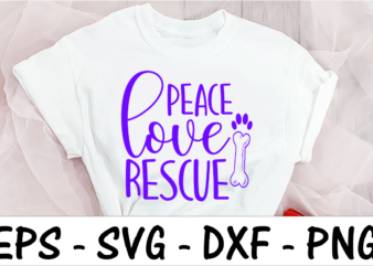 Peace Love Rescue 2 t shirt illustration