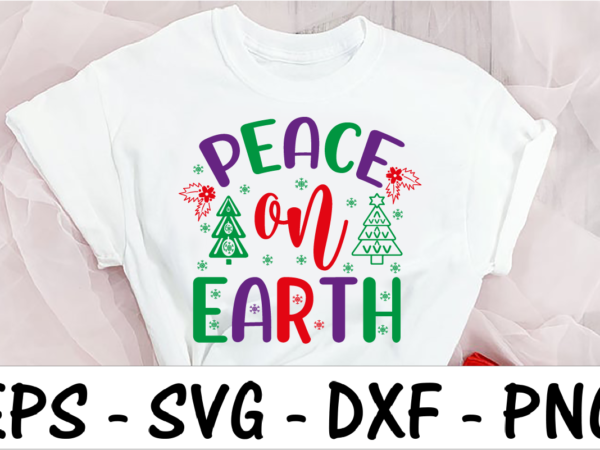 Peace on earth 2 t shirt illustration