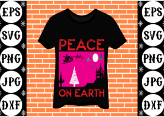 Peace on earth t shirt illustration