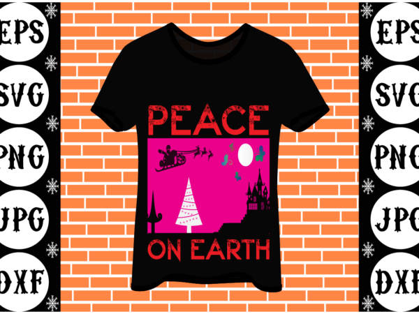 Peace on earth t shirt illustration
