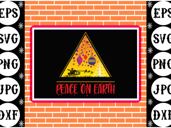 Peace on earth t shirt illustration