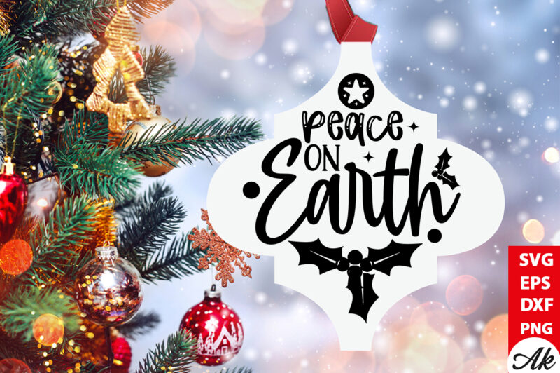 Peace on earth Cardinal Arabesque SVG