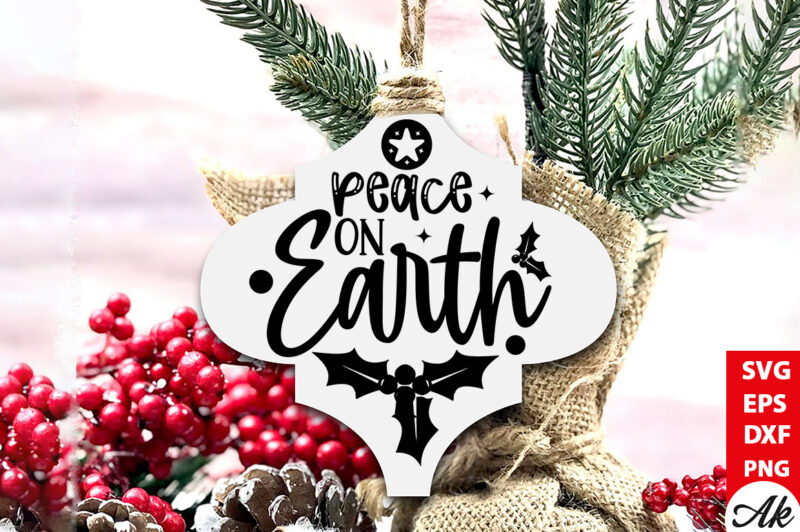 Peace on earth Cardinal Arabesque SVG
